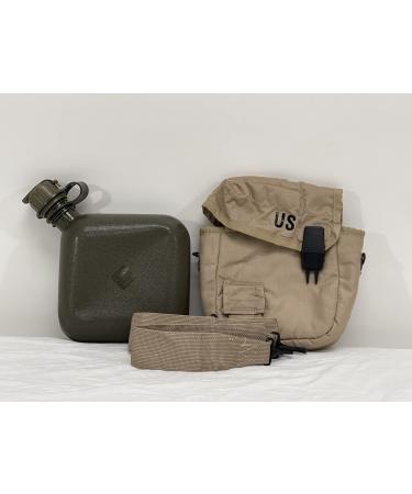 Military issue 2 Quart Water Canteen with New Issue Insulated Carrier and Shoulder Sling