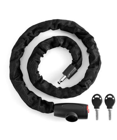 Meisax 120cm bicycle lock High safety chain lock made of 6mm hardened steel bicycle lock long with 2 keys bicycle lock children for bicycles motorcycles scooter e-bike