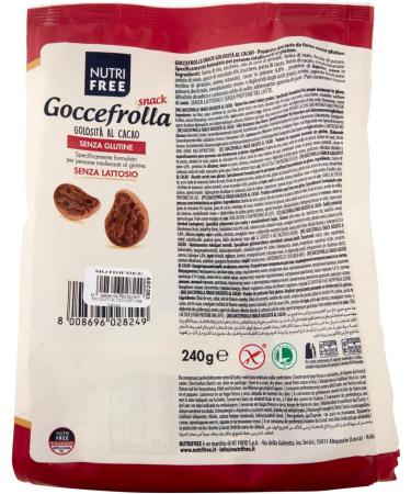  Nutrifree Nutrifree Gocciolotti Chocolate Gluten-Free 240 g - Buy Online on GoSupps.com