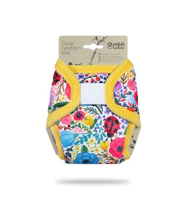Petit Lulu Newborn Overpants (2-6 kg) for Cloth Diapers Velcro (Flowers)