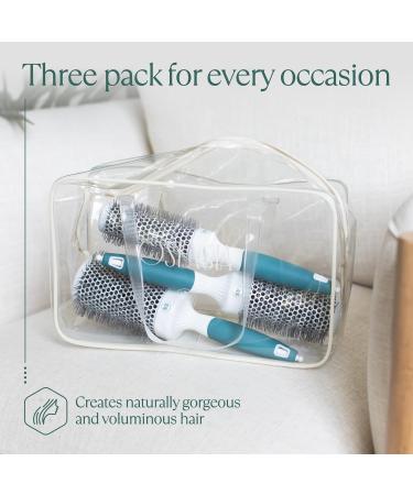 Professional Circular Hair Brushes Set - Ionic Thermal Blow-Drying Brushes for Women | 3-Pack with Travel Bag - Buy Online on GoSupps.com