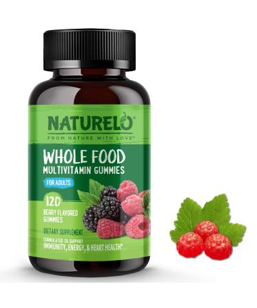 NATURELO Whole Food Vitamin Gummies for Adults Berry Flavored 120 Gummies
