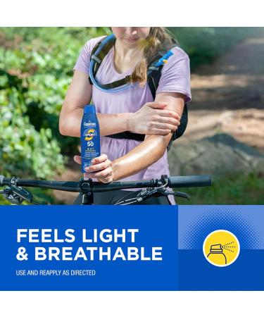 Coppertone Sport Sunscreen Spray SPF 50 (177 mL) Lightweight Body and Face Sunscreen Water Resistant Sun Protection - Buy Online on GoSupps.com