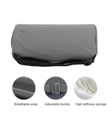 DAUZ Back Roll Lumbar Support Pillow | Soft Memory Foam Waist Support | Adjustable Strap & Breathable for Beds (Gray) | International Shipping Available - Buy Online on GoSupps.com