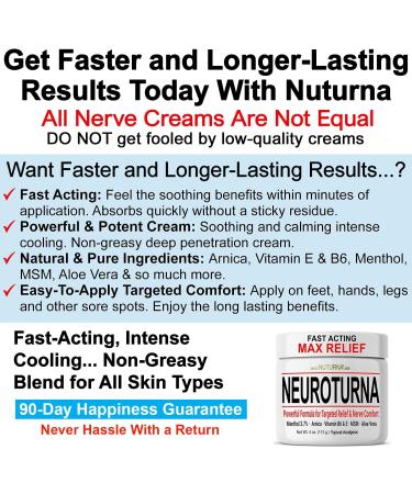 Neuropathy Nerve Relief Cream - Fast Acting Ultra Strength for Feet Hands & Legs | Soothing Menthol Arnica & Aloe Vera - Extra Large 6 oz - Buy Online on GoSupps.com