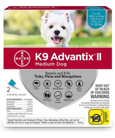 K9 Advantix II Medium Dog 2-Pack (11-20 lbs) - Flea and Tick Prevention - Buy Online on GoSupps.com