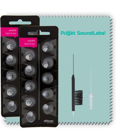 Oticon Minifit Open 8mm Dome Bundle with Cleaning Tools & Microfiber Cloth (20 Domes) - Buy Online on GoSupps.com