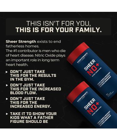 Sheer Strength Nitric Oxide Supplement for Men - Vascularity & Energy Booster - Muscle Growth & Pumps - 7 Day Supply - Buy Online on GoSupps.com