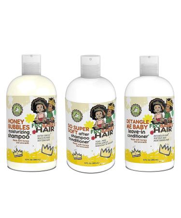 Frobabies Hair Honey Bubbles Shampoo, Conditioner & Leave In - Moisturizing & Detangling Formula - Buy Online on GoSupps.com