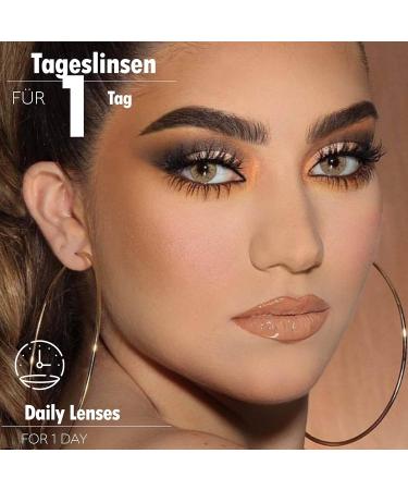 Bella 1-Day Colored Contact Lenses - Hazel Beige - Natural Light & Golden Brown - Perfect for Dark Eyes - 10x Daily Lenses - No Prescription Needed - Buy Online on GoSupps.com