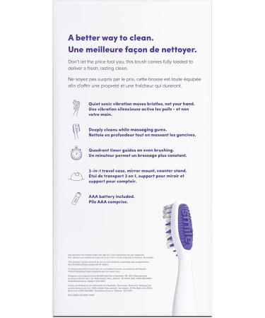 SmileDirectClub Electric Toothbrush with 3-in-1 Travel Case Mirror Mount and Stand (Blurple) - Buy Online on GoSupps.com