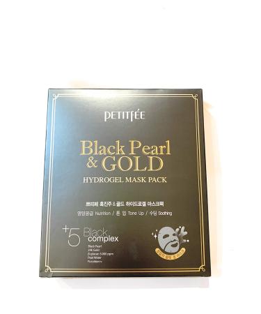 Petitfee Black Pearl & Gold Hydrogel Beauty Mask Pack 5 Sheets 32 g Each
