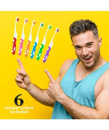 Lingito Travel Folding Toothbrush 6 Pack - Camping Toothbrush Bulk, Medium Bristle - Portable and Compact Toothbrush Set - Buy Online on GoSupps.com