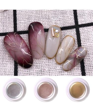 Chrome Nail Polish 3PCS Metallic Gel Nail Polish 3 Grams Fast Drying Metallic Nail Polish Long Lasting 3D Gel Nail Art Chrome Gel Polish Beauty Products - Buy Online on GoSupps.com