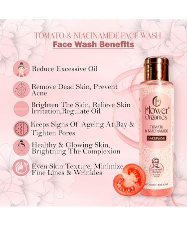 Tomato & Niacinamide Face Wash | Pore Tightening & Acne Prevention | Tan Removal | Unisex (120ML) - Shop Internationally - Buy Online on GoSupps.com