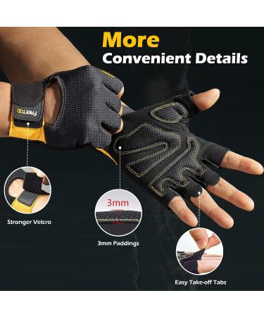 FREETOO 2022 Workout Gloves - Full Palm Protection, Ultra Ventilated & Durable - Large Black, for Men and Women - Buy Online on GoSupps.com