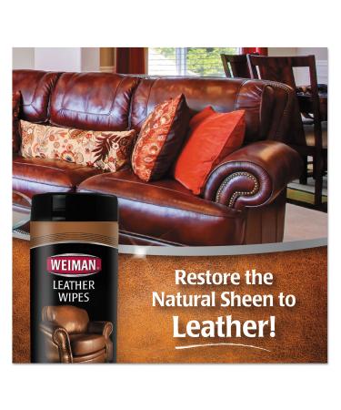 Weiman 91 Leather Wipes - 30 Count Canister | Ideal for Cleaning & Protecting Leather - International Shipping Available - Buy Online on GoSupps.com