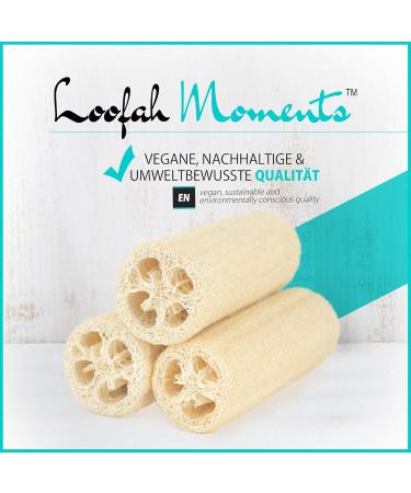 Shop Loofah Moments Natural Loofah Sponge | Plastic-Free Unbleached Shower & Peeling Sponge | Eco-Friendly 22 cm - Buy Online on GoSupps.com