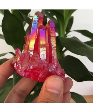 Natural Red Quartz Cluster Crystal Gem Specimen Stone Crystal Reiki - Buy Online on GoSupps.com
