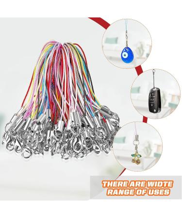 Flutesan Lobster Clasp Cords - 100 Pieces, 9 Colors - Mini Lariat Cord Straps for DIY Jewelry - Cellphone/USB/Keychain Lanyards - Buy Online on GoSupps.com