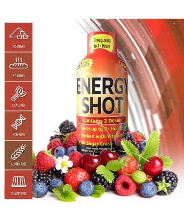 Vitamin Energy Shots - Fruit Punch Flavor | 48 Count | Boost Energy for 7+ Hours - Buy Online on GoSupps.com