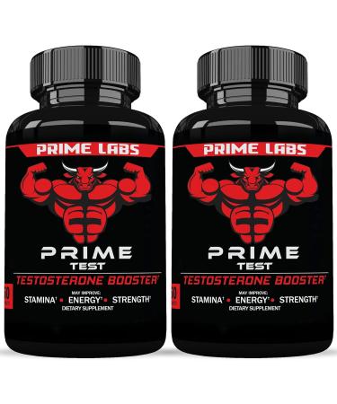 Prime Labs - Men's Testosterone Booster (2 Pack) - Stamina, Endurance, & Strength Booster - 120 Caplets