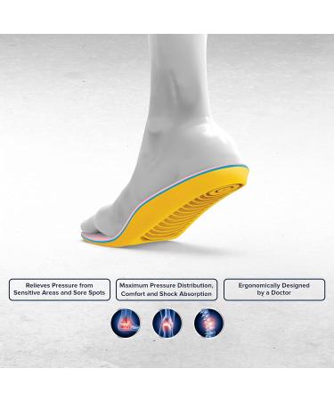 MEGAComfort DIAB-M67/W89 PAM Diabetic Insole - Men's 6-7 Women's 8-9 Medium - Yellow/Pink - Buy Online on GoSupps.com