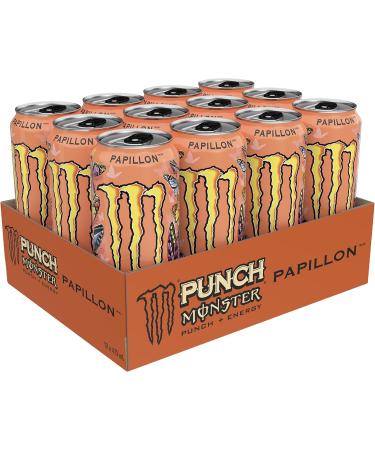Monster Energy Punch Papillon Punch 473mL Cans Pack of 12 Apple Citrus Pineapple Orange 473ml (Pack of 12) - Buy Online on GoSupps.com