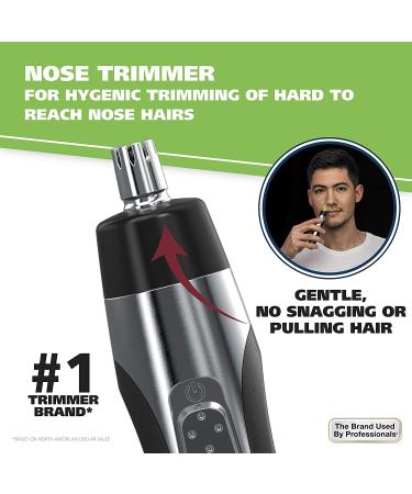 Wahl Lithium Powered Lighted Trimmer Model 5546-400 - Painless Nose, Ear, Brow & Facial Hair Detail Personal Trimmer - Buy Online on GoSupps.com