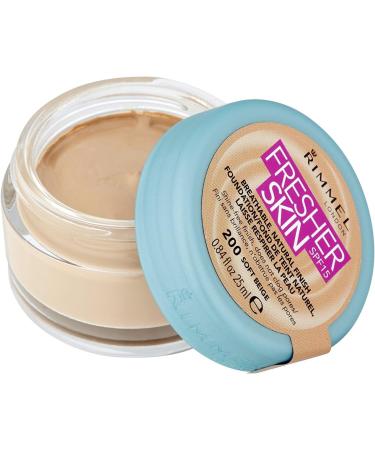 Rimmel London Fresher Skin SPF 15 Breathable Natural Finish Foundation - 200 Soft Beige - Buy Online on GoSupps.com