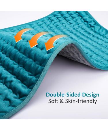 BESIGILA Electric Heating pad Cramps and Arthritis Relief 6 Fast Heating Settings Auto-Off Machine Washable - Blue Grey - 17 x 33  - Buy Online on GoSupps.com