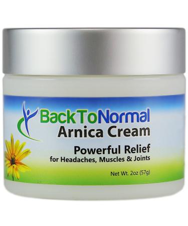 Back To Normal Arnica Cream - New Extra Strength Formula! 2 Ounces. FDA Registered. Use for Joint Muscle and Other Pain Relief.