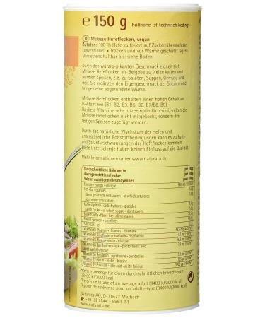 Naturata Molasses Yeast Flakes - Pack of 6 (6 x 150g) | Premium Nutritional Yeast for Baking & Cooking | International Shipping Available - Buy Online on GoSupps.com