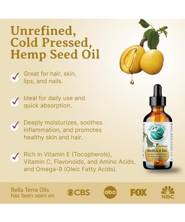 Bella Terra Marula Facial Oil 2 oz - Vitamin E & Omega Fatty Acids for Radiant Skin - Cold-Pressed Luxurious Skincare - Buy Online on GoSupps.com