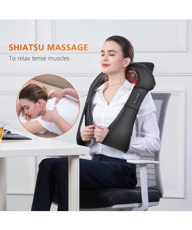 Snailax Shiatsu Neck and Shoulder Massager with Heat - Electric Back Massager for Neck, Back, Shoulder, Foot & Body - Buy Online on GoSupps.com