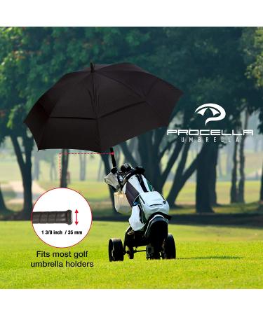 Procella Golf Umbrella 62 Inch - Windproof & Waterproof | Vented Canopy, Automatic Open | Best Golf Gift for Men & Women - Buy Online on GoSupps.com