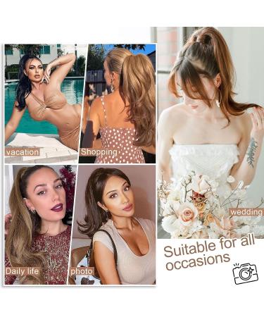 Aikaa Long Braid Ponytail Hair Extension - 65cm Wavy Natural Brown & Blonde Hair for Women | Smooth Stylish & Easy to Use - Buy Online on GoSupps.com