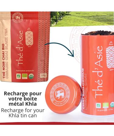  Khla Khla - Organic Chai Tea for Chai Latte - 100g Loose Leaf Tea Bag - Black Chai Masala - Spicy Ceylon Organic - Dried Leaves - Tea - Buy Online on GoSupps.com