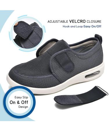 Unisex Adjustable Diabetic Slippers - Lightweight Orthopedic Sandals for Edema & Swollen Feet - Breathable Hospital Shoes - Blue (43EU/Lable45) - Buy Online on GoSupps.com