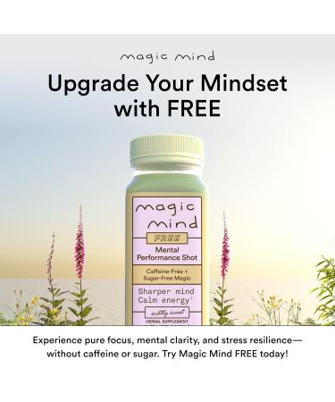 Magic Mind FREE Energy and Focus Drink Shots - Stress Relieving No Jitters Ashwagandha Vitamin B12 Vitamin C Matcha Green Tea Functional Mushrooms Caffeine Free - 2 FL Oz (15 Pack) - Buy Online on GoSupps.com