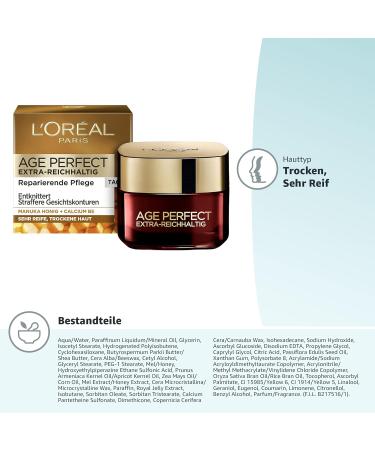 L'Or al Paris Age Perfect Day Care - Anti-Aging Facial Cream with Manuka Honey & Calcium B5 for Dry Skin - 50ml - Buy Online on GoSupps.com