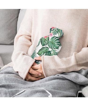 Tropical Leaf Hot Water Bottle with Plush Cover - Hand Warmer for Adults & Children | 26.5x15.3cm - International Shipping Available - Buy Online on GoSupps.com
