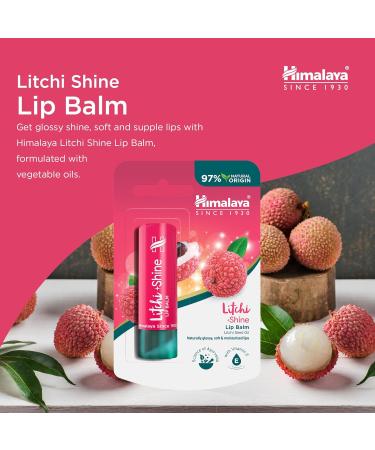 Himalaya Litchi Shine Lip Balm for Glossy Shine Soft and Supple Lips Vitamin E and Antioxidants Rich 4 5g - Buy Online on GoSupps.com