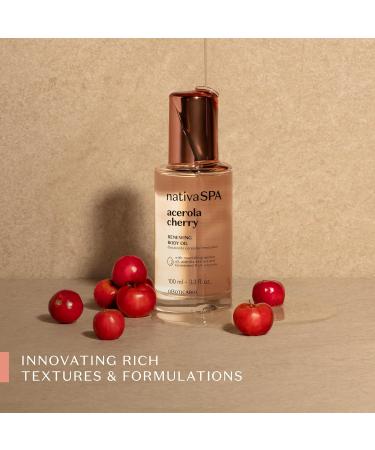 Nativa SPA by O Boticario Acerola Cherry Renewing Body Oil Luminous Glow & Deep Hydration 3.38 Ounce (100ml) - Buy Online on GoSupps.com