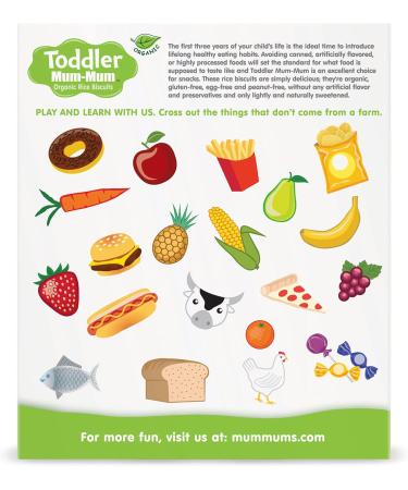 Hot Kid Organic Rice Biscuits - Mango & Kiwi 12 Packs (60g) | Healthy Toddler Snacks - Buy Online on GoSupps.com