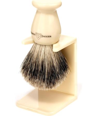 Edwin Jagger Best Badger Shaving Brush with Drip Stand - Imitation Ivory Large | Premium Quality & International Shipping - Buy Online on GoSupps.com