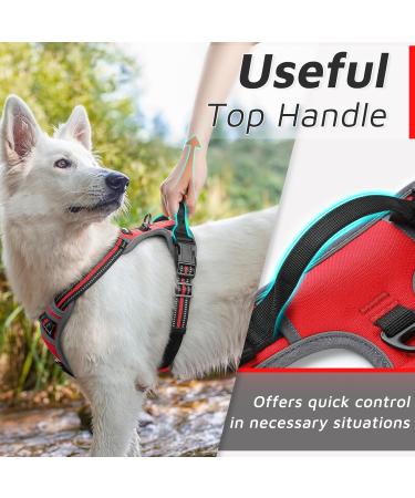 Eagloo Dog Harness for Small Dogs | Adjustable Anti-Train Dog Harness with Reflective Strips | Durable & Comfortable for Walking/Jogging | 1 Pack Red - Buy Online on GoSupps.com