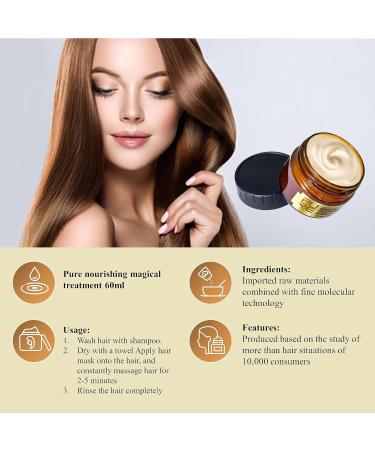Glamza Pure Magical Hair Mask 60ml - Keratin & Argan 5 Seconds Treatment for Root Repair & Nourishing - Buy Online on GoSupps.com