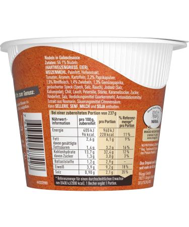 Buy Maggi 5 Minutes Terrine Goulash Pot - Instant Beef & Hungarian Herbs Meal (8 Pack) - Delicious Ready Meal International Shipping - Buy Online on GoSupps.com