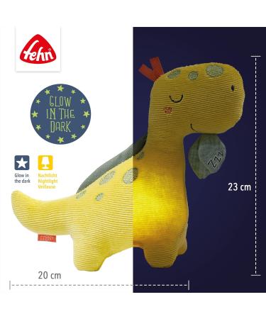 Fehn Nachtlicht Dino - Multifunctional Glow-in-the-Dark Baby Night Lamp & Sleep Aid for 0+ Months - Cuddly Toy & Bedside Light - Buy Online on GoSupps.com